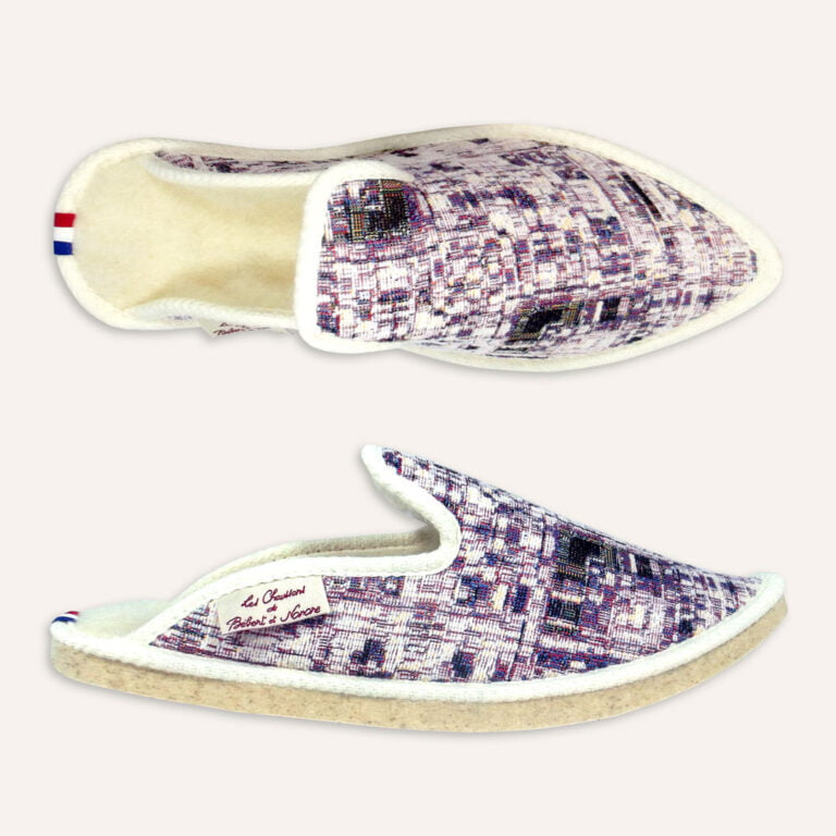 Les Chaussons de Bébert et Nonore - Babouches pour femme Jacquard Calia