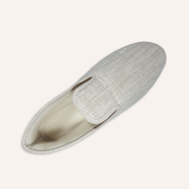 Les Chaussons de Bébert et Nonore - Charentaises en lin pour homme Horus