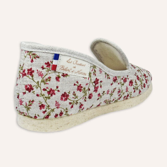 Les Chaussons de Bébert et Nonore - Charentaises en lin pour femme Sabaka