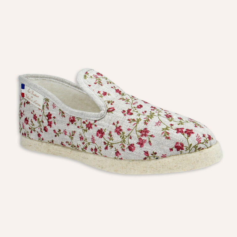 Les Chaussons de Bébert et Nonore - Charentaises en lin pour femme Sabaka