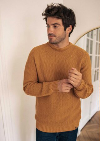 Pull Planete Ocre par la marque Montlimart Montlimart - Pull Planete Ocre