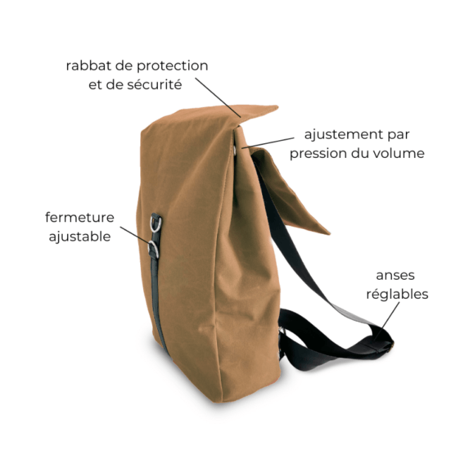 Saint Lazare - Sac à dos français - moka