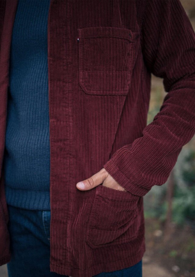 Montlimart - VESTE ATELIER VELOURS BORDEAUX