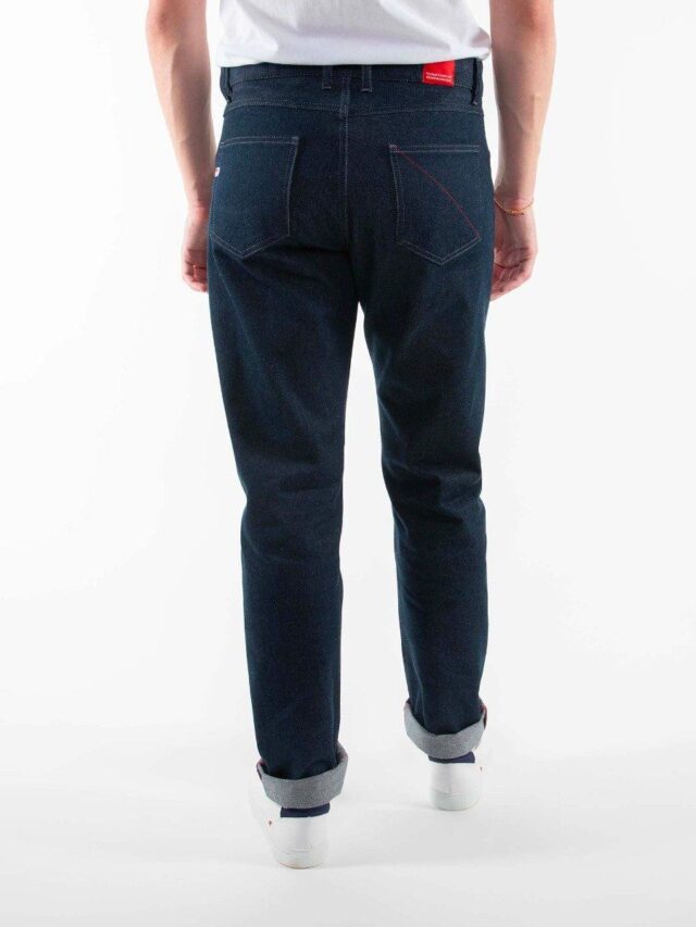 1083 - JEANS DROIT 101N ESSENTIEL coton bio superdenim bleu