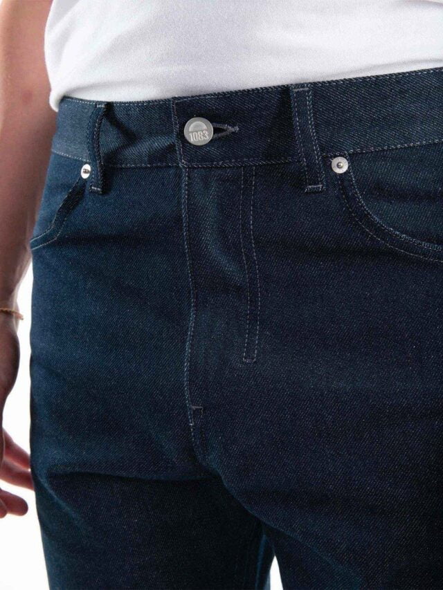 1083 - JEANS DROIT 101N ESSENTIEL coton bio superdenim bleu