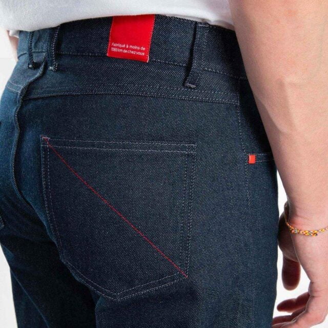 1083 - JEANS DROIT 101N ESSENTIEL coton bio superdenim bleu