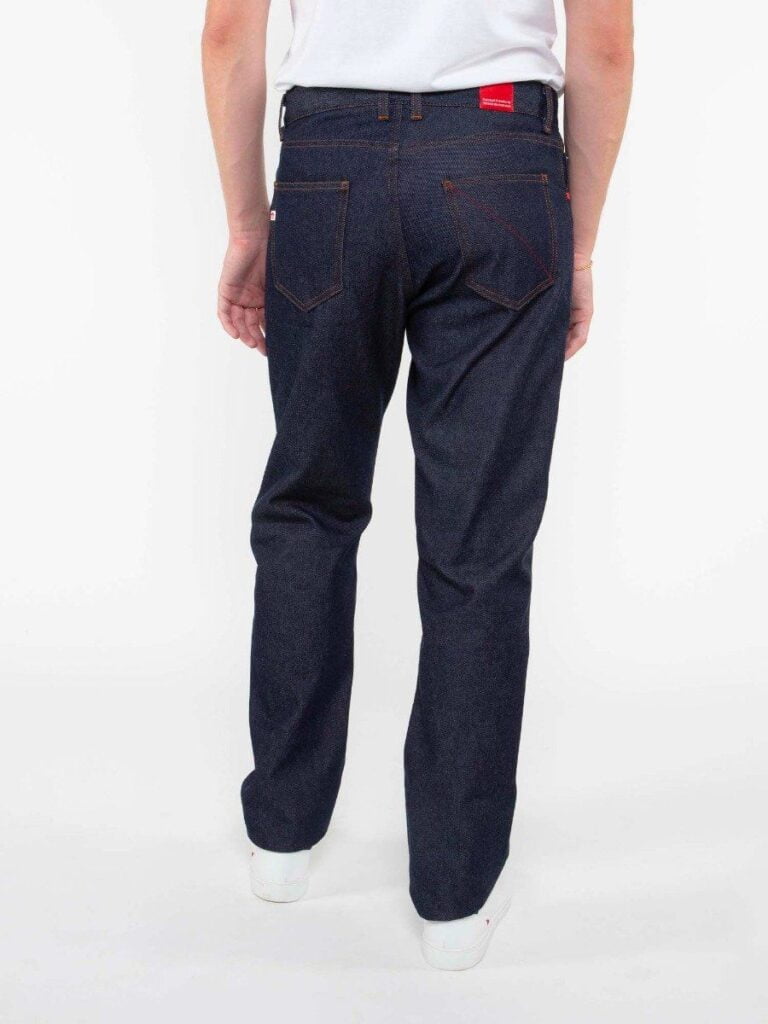 1083 - JEANS DROIT 101N 100 % coton bio superdenim classique indigo brut Homme