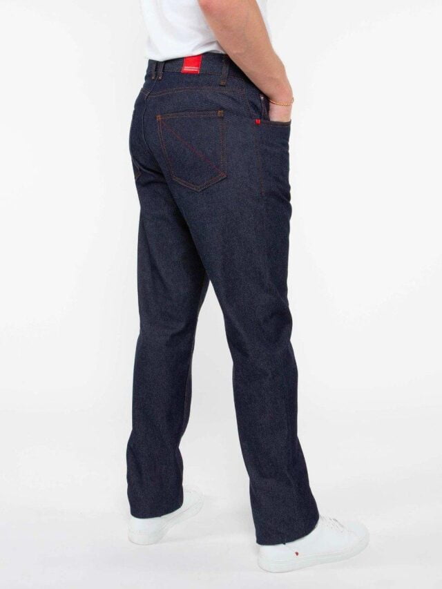 1083 - JEANS DROIT 101N 100 % coton bio superdenim classique indigo brut Homme