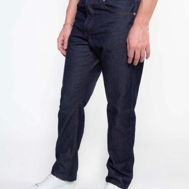 1083 - JEANS DROIT 101N 100 % coton bio superdenim classique indigo brut Homme