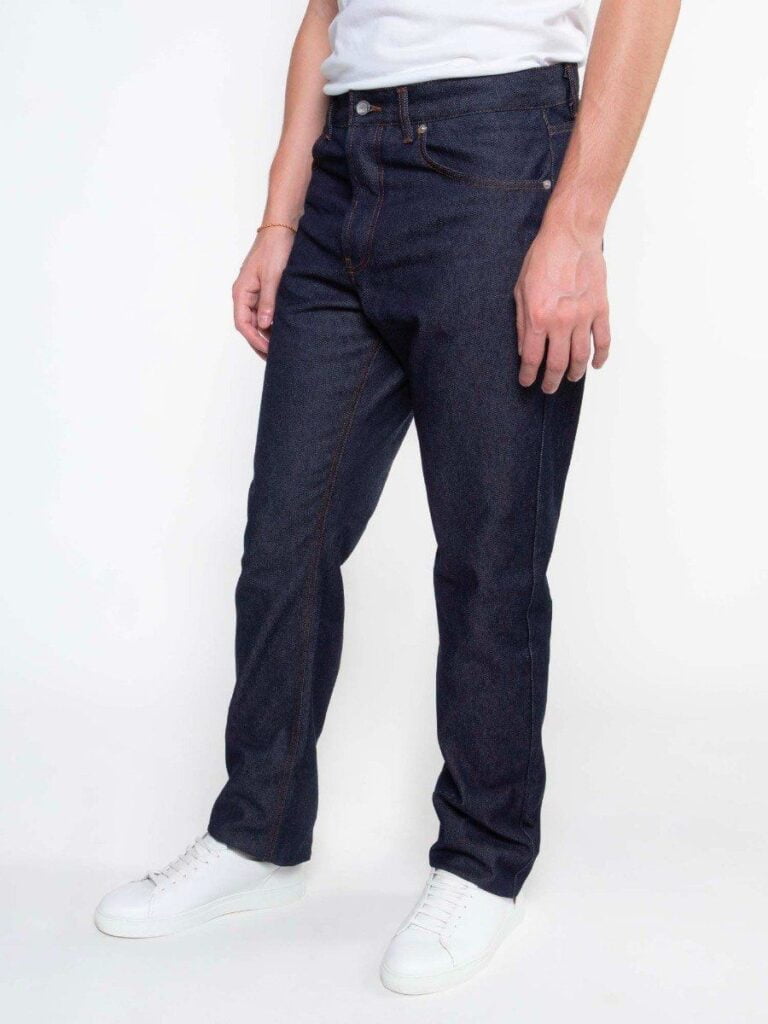 1083 - JEANS DROIT 101N 100 % coton bio superdenim classique indigo brut Homme