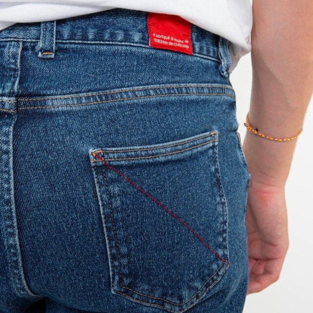 1083 - JEANS AJUSTE 105N DELAVE coton bio flex indigo ocean