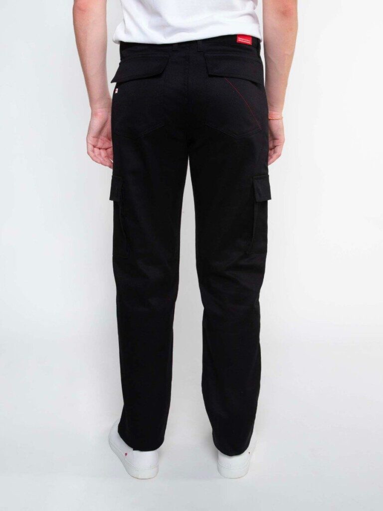 1083 - CARGO DROIT 111N coton bio denimoriginal uni noir Homme