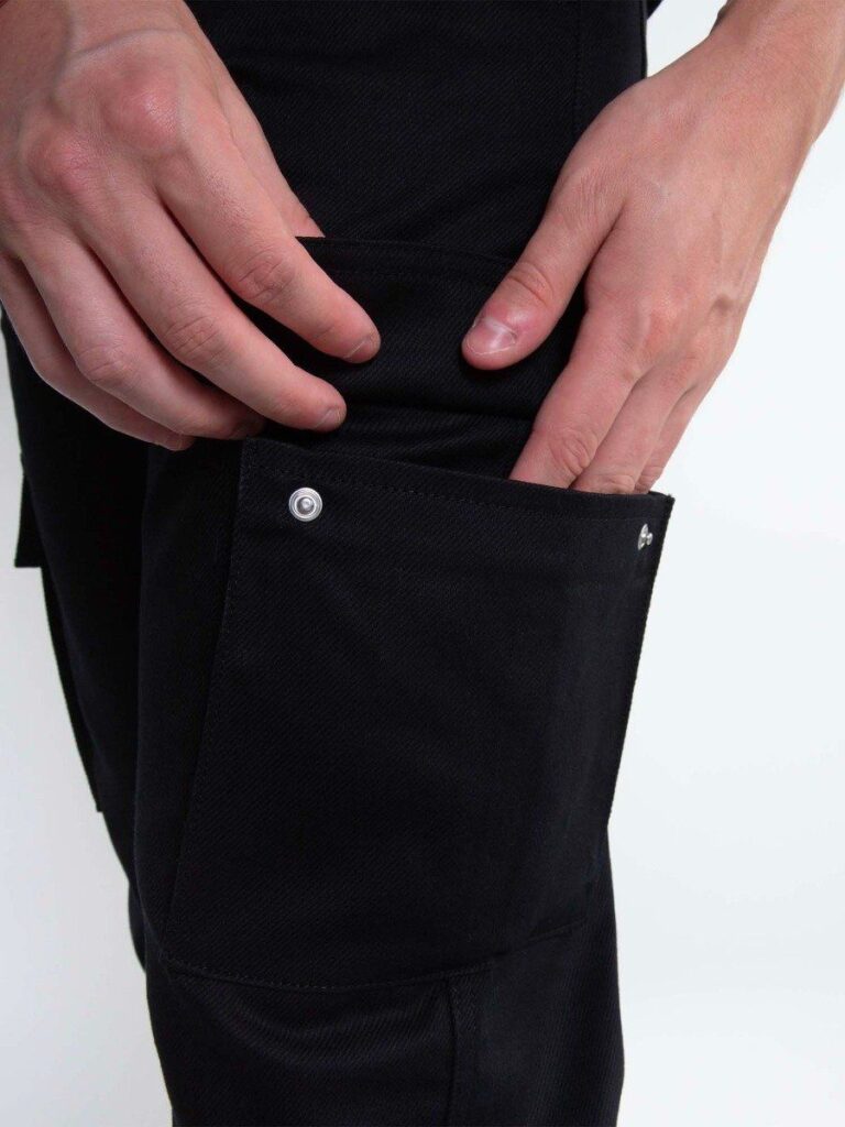 1083 - CARGO DROIT 111N coton bio denimoriginal uni noir Homme