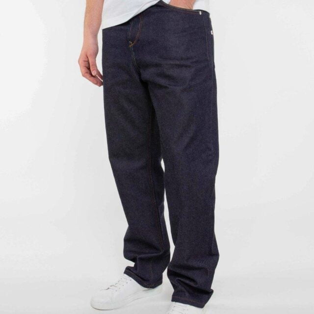 1083 - JEANS TAILLE HAUTE LARGE 115N INTEMPOREL coton bio superdenim classique indigo brut