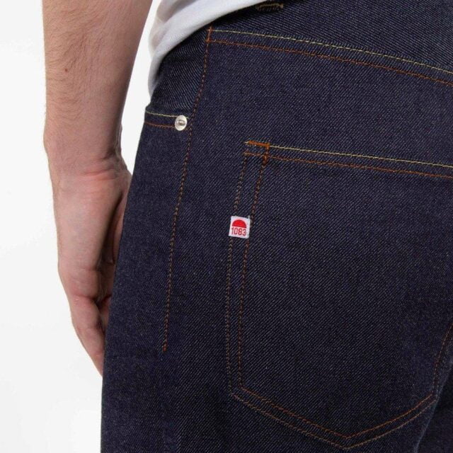 1083 - JEANS TAILLE HAUTE LARGE 115N INTEMPOREL coton bio superdenim classique indigo brut