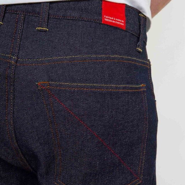 1083 - JEANS TAPERED 116N CONIQUE coton bio superdenimflex indigo brut