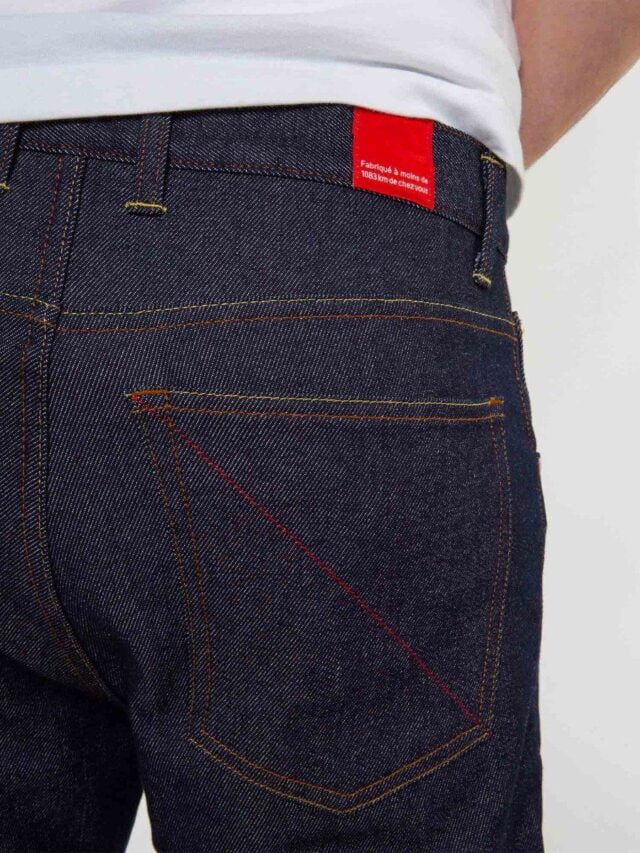 1083 - JEANS TAPERED 116N CONIQUE coton bio superdenimflex indigo brut