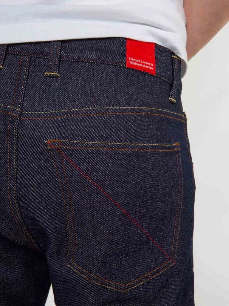 1083 - JEANS TAPERED 116N CONIQUE coton bio superdenimflex indigo brut