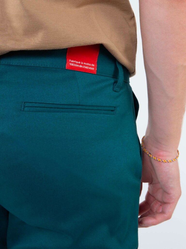 1083 - CHINO AJUSTE 163N coton bio filidenim flex uni bleu canard Homme