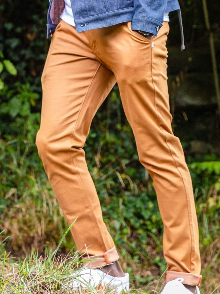 1083 - CHINO AJUSTE 163N coton bio filidenim flex uni camel Homme