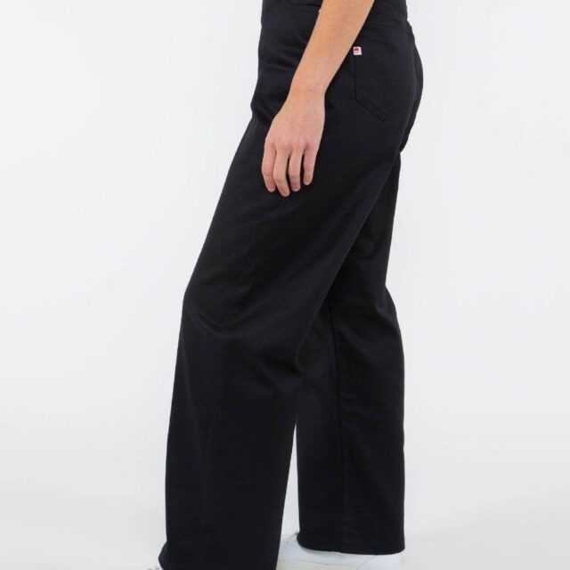 1083 - JEANS AMPLE 206H taille haute coton bio denimoriginal noir Femme