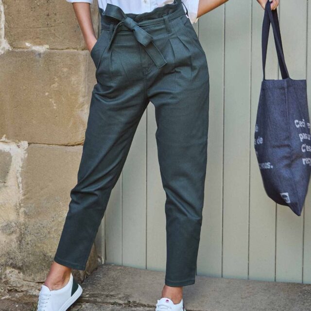 1083 - Tote bag jean 851 MESSAGE coton recycle bleu Unisexe