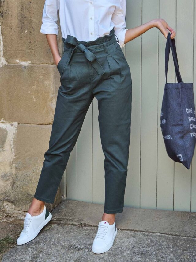 1083 - Tote bag jean 851 MESSAGE coton recycle bleu Unisexe