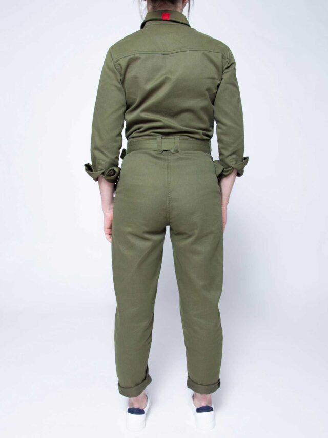 1083 - COMBINAISON DROITE 570 coton bio denimoriginal uni kaki Femme
