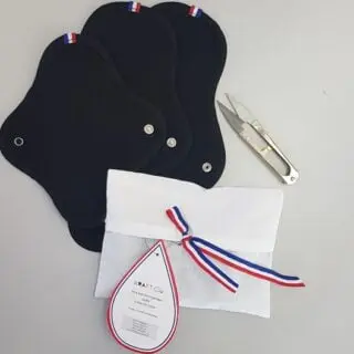 Direct et culottée - serviettes menstruelles réutilisables