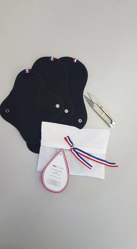 Direct et culottée - serviettes menstruelles réutilisables