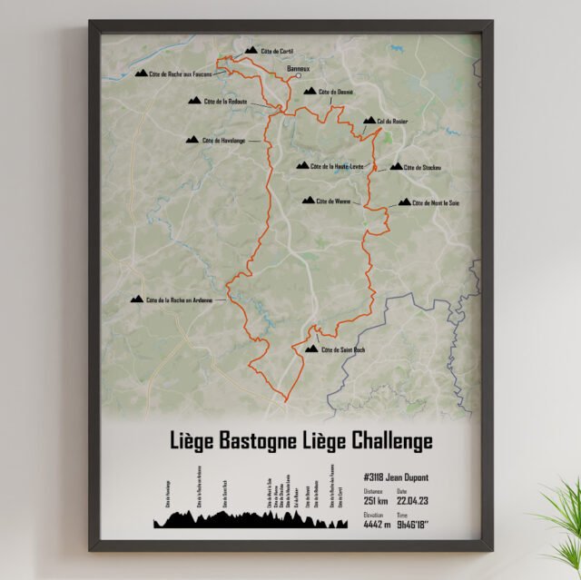 The Post Trace - Affiche Cyclisme – Liège Bastogne Liège Challenge