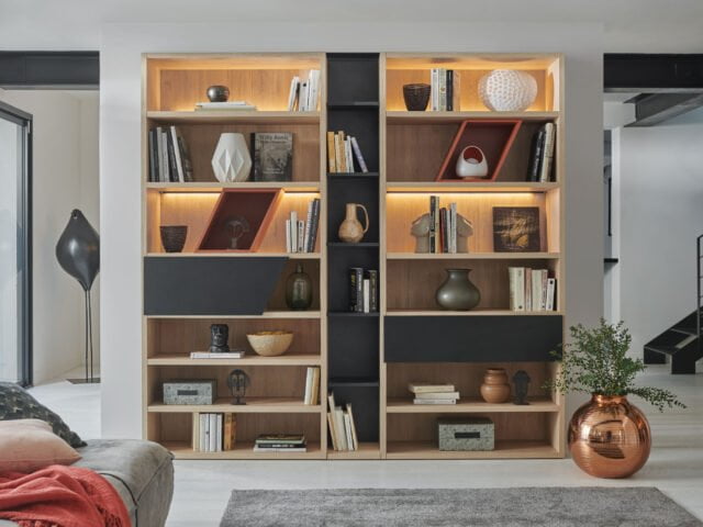 Meubles celio Oblik bibliotheque chene naturel Meubles CELIO - bibliothèque