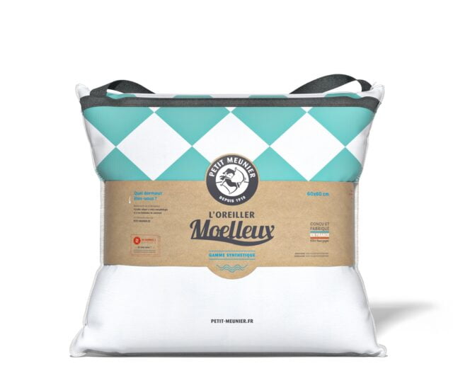 Oreiller moelleux synthétique carré