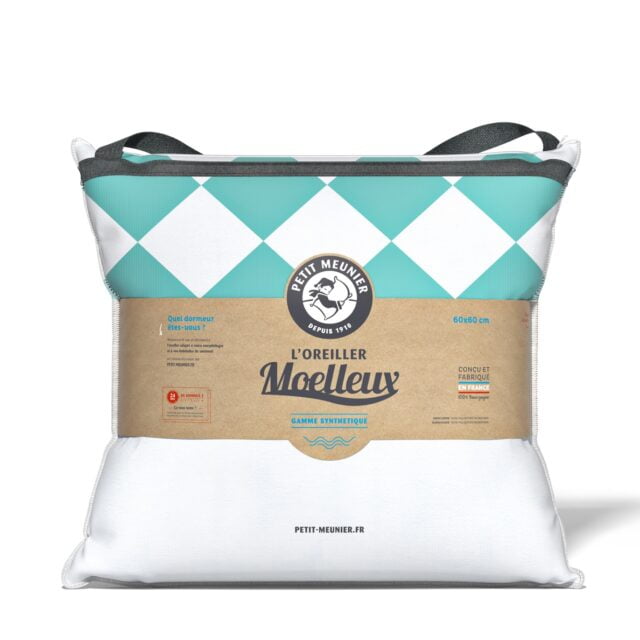 Oreiller moelleux synthétique carré
