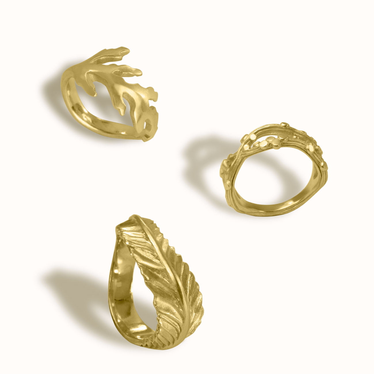 bague en bronze d'inspiration végétale