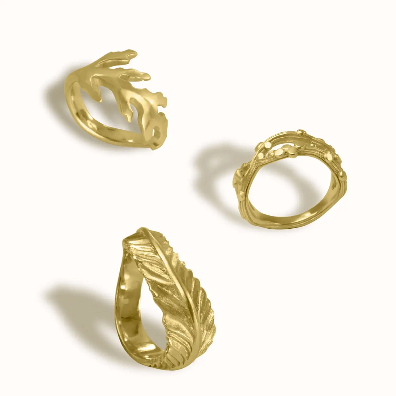 bague en bronze d'inspiration végétale