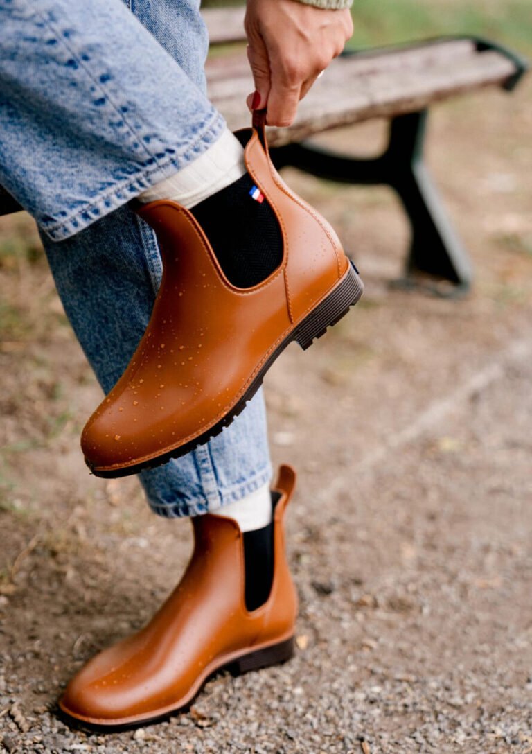 Montlimart - BOOTS MONTPLUIE COGNAC CHEVRONS NOIR