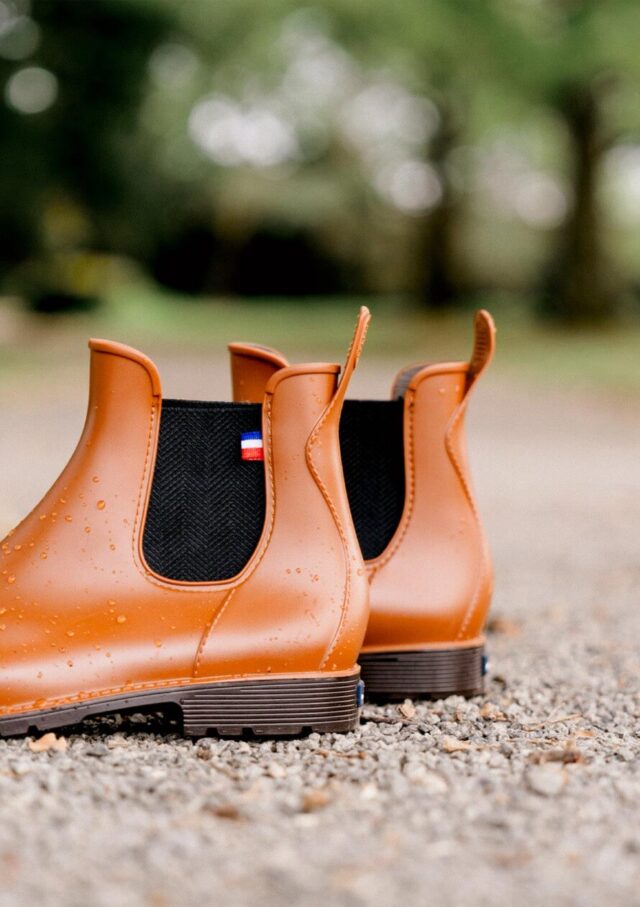 Montlimart - BOOTS MONTPLUIE COGNAC CHEVRONS NOIR