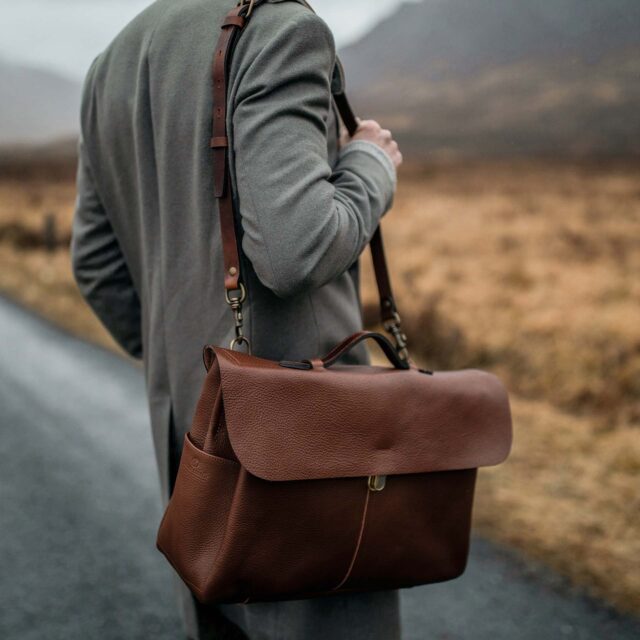 Bleu De Chauffe - Cartable Charles - Brun ambré