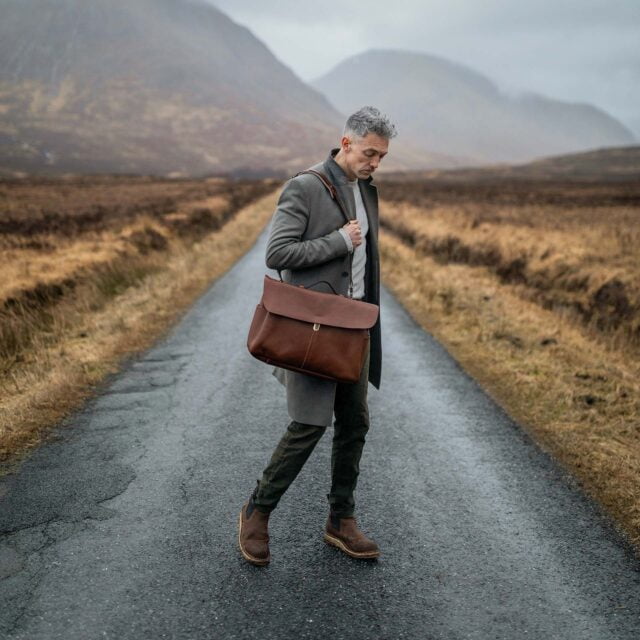 Bleu De Chauffe - Cartable Charles - Brun ambré