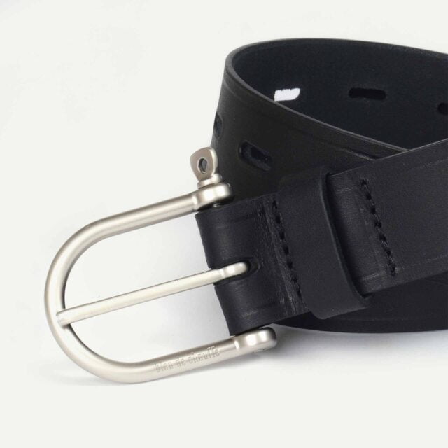Bleu De Chauffe - Ceinture Manille - Noir / Silver