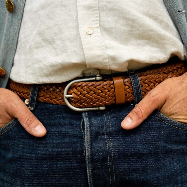 Bleu De Chauffe - Ceinture Manille Tressée - Pain brûlé