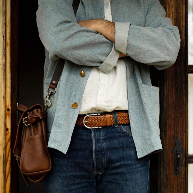 Bleu De Chauffe - Ceinture Manille Tressée - Pain brûlé