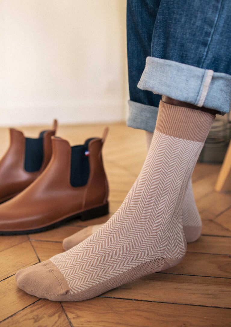 Montlimart - CHAUSSETTES COFFRET CHEVRON MARINE/MARRON/KAKI
