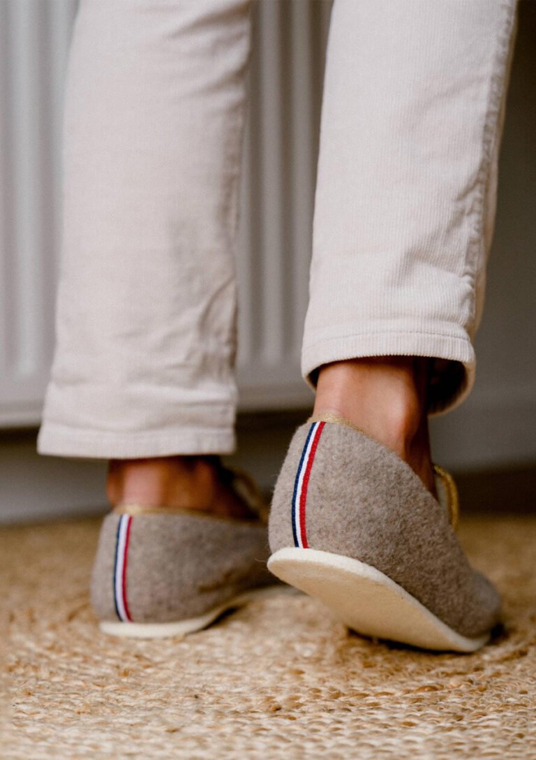 Montlimart - CHAUSSONS MARTINE BEIGE/DORE