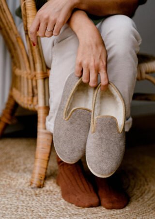 Montlimart - Chaussons Martine Beige/dore