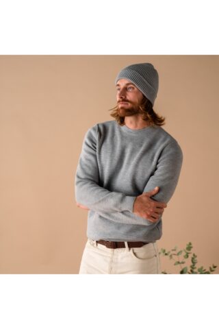 Le t-shirt Propre - Le pull 100% laine française  Gris Chiné