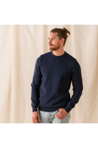 Le t-shirt Propre - Le pull 100% laine française  Marine Chiné