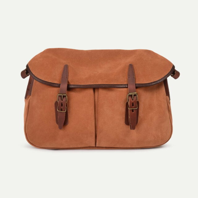 Bleu de Chauffe - Musette du Pêcheur M  / Cuir Velours - Capucine - new