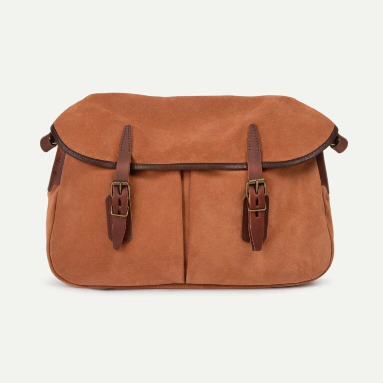 Bleu de Chauffe - Musette du Pêcheur M  / Cuir Velours - Capucine - new
